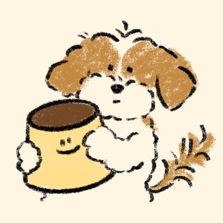 食べ物と共に生きる犬達 image