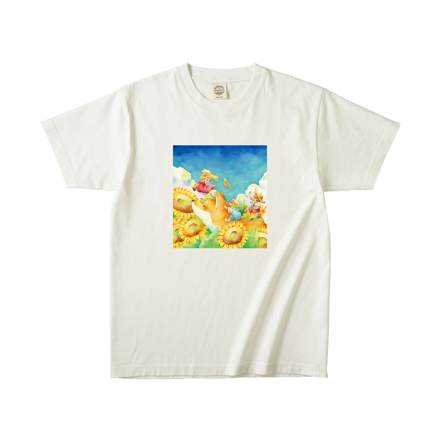 オーガニック半袖Tシャツ コットン gooska おひさまの上