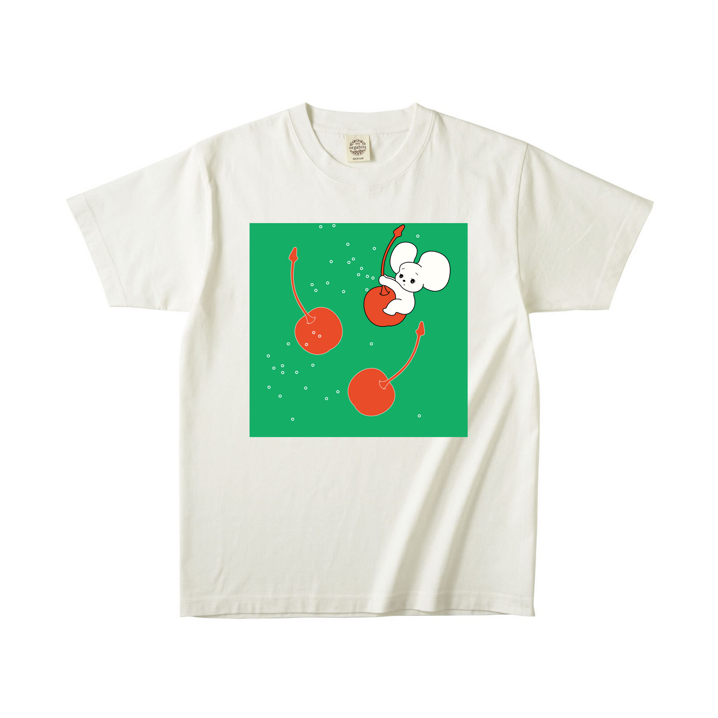 オーガニック半袖Tシャツ コットン
ナチュラル
Sサイズ レトロ メロンソーダ キャラクター シラタマ