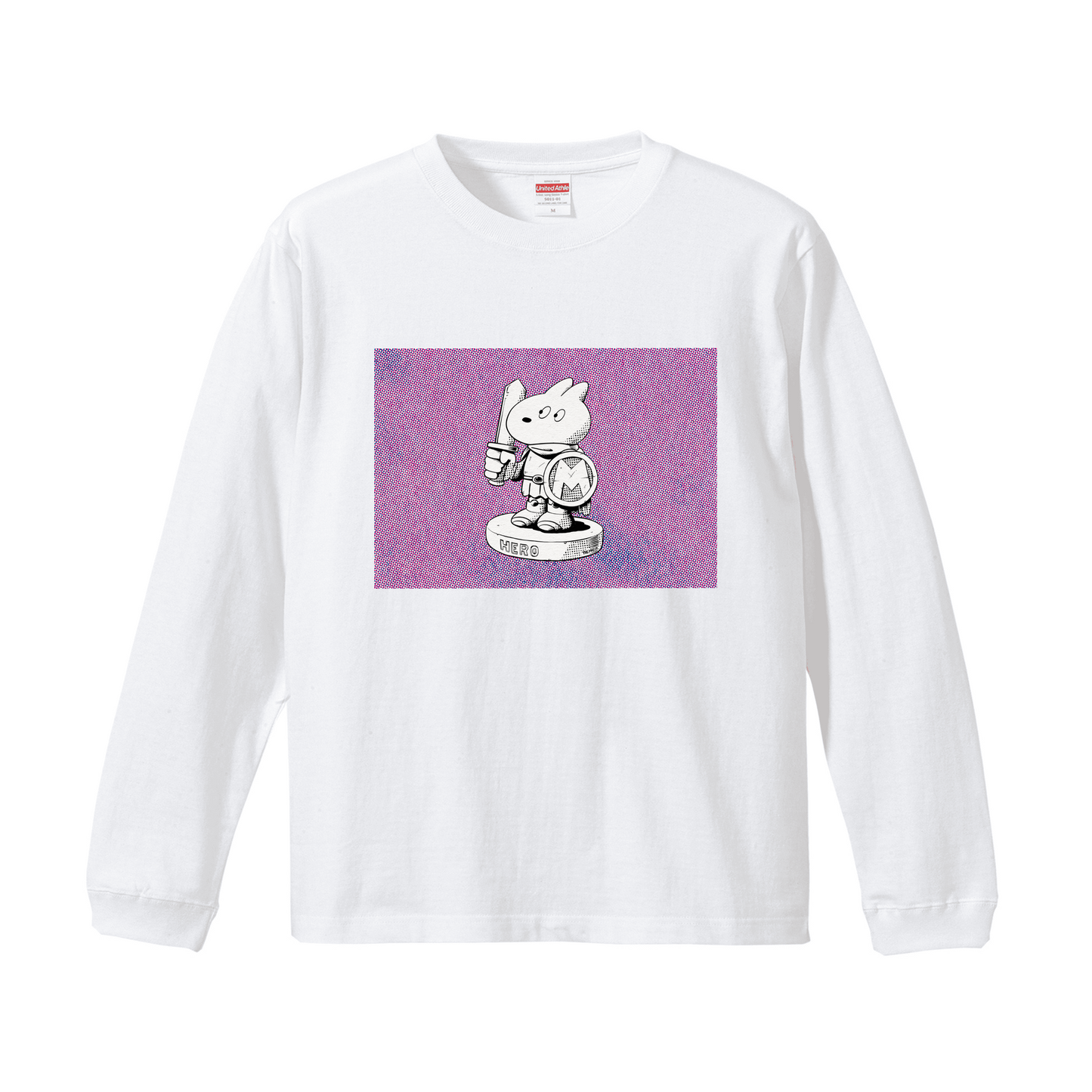 ホワイトロングスリーブTシャツ XLサイズ character