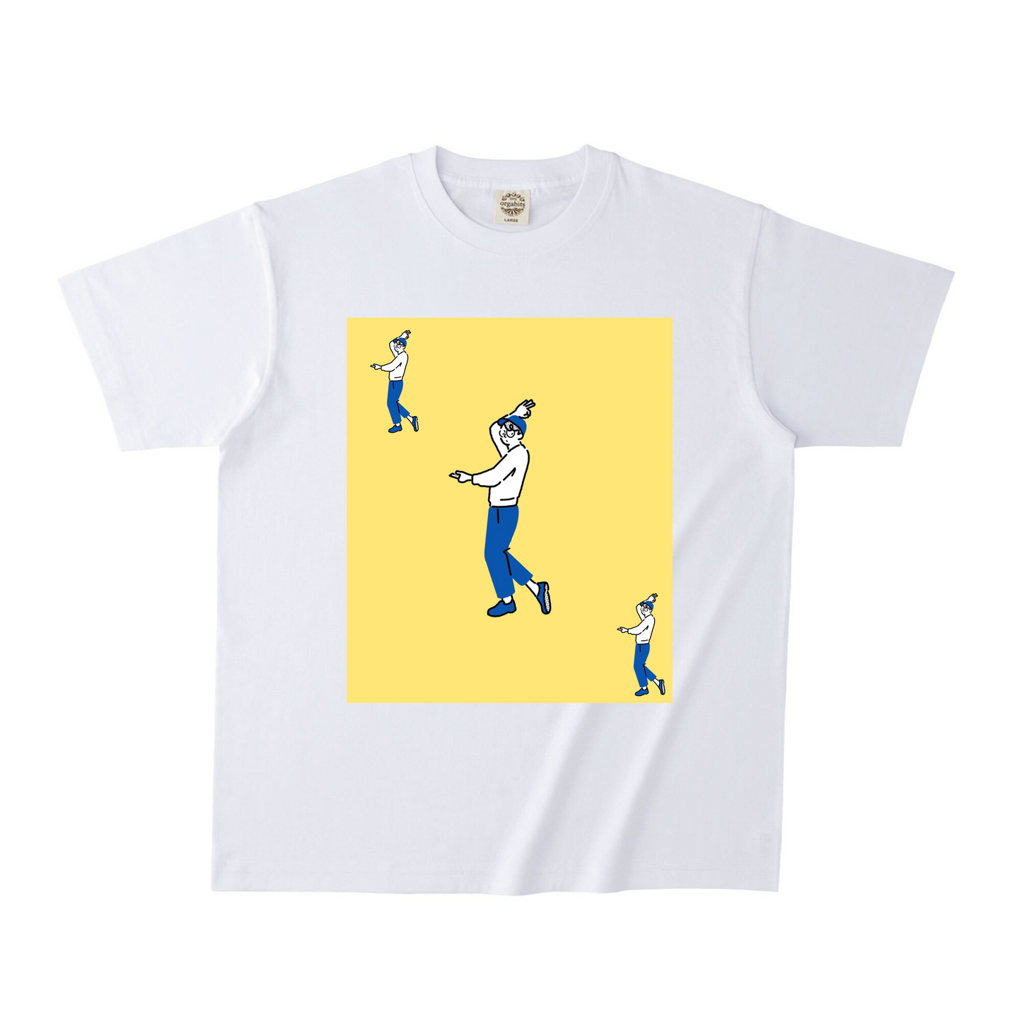 ホワイトオーガニック半袖Tシャツ Lサイズ