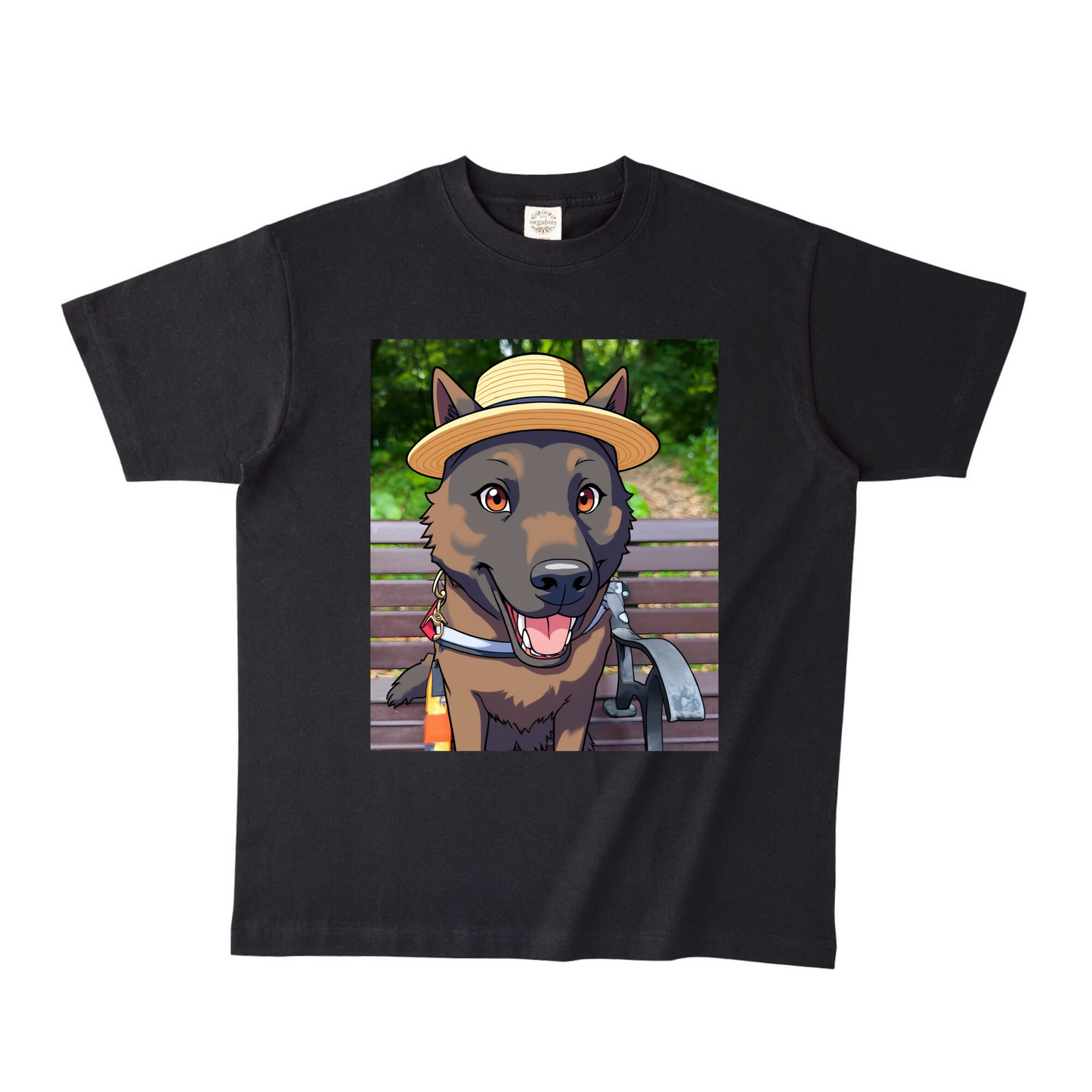 ブラックオーガニック半袖Tシャツ Mサイズ