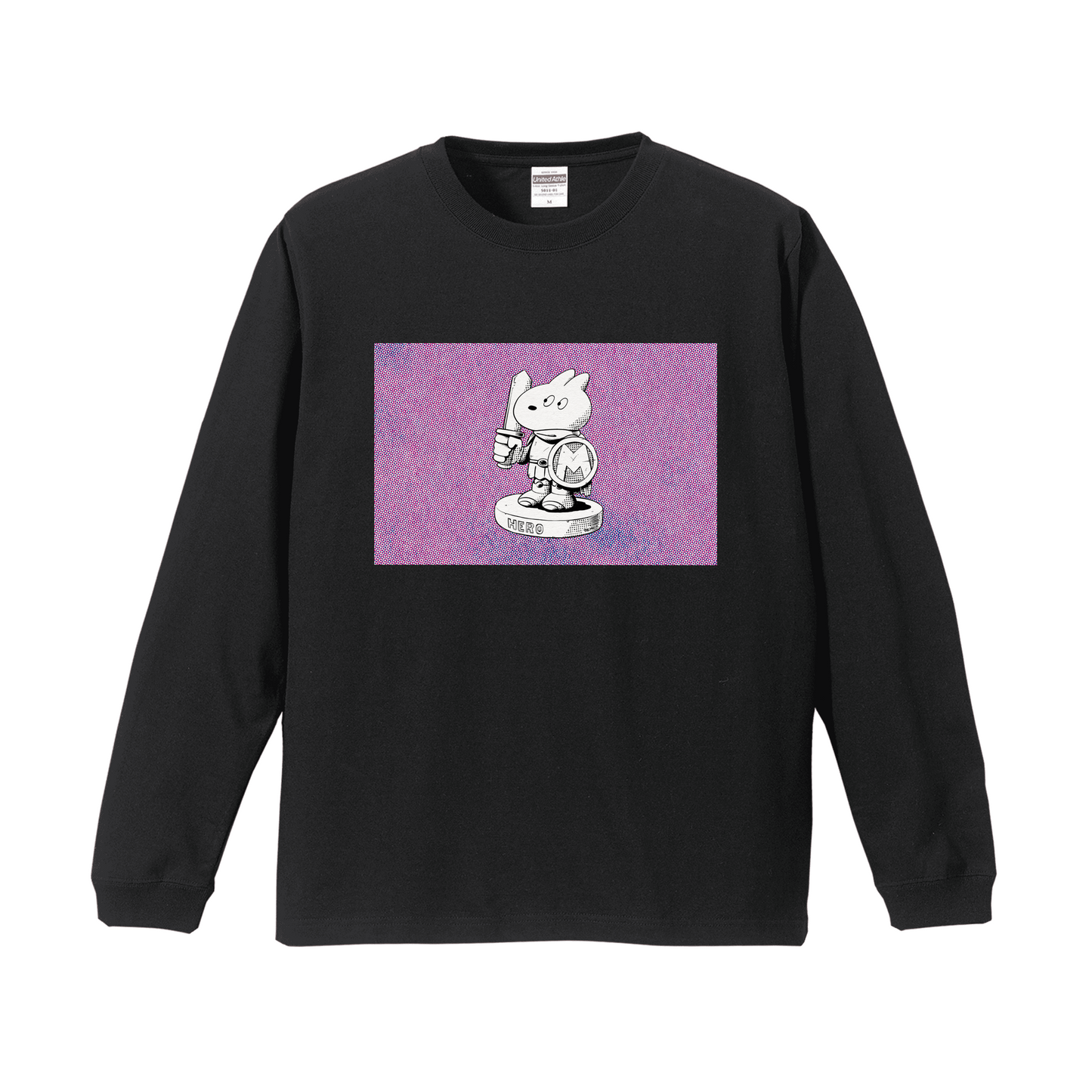 ブラックロングスリーブTシャツ XLサイズ character