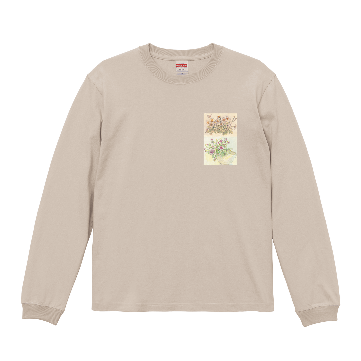 サンドベージュロングスリーブTシャツ Sサイズ_03