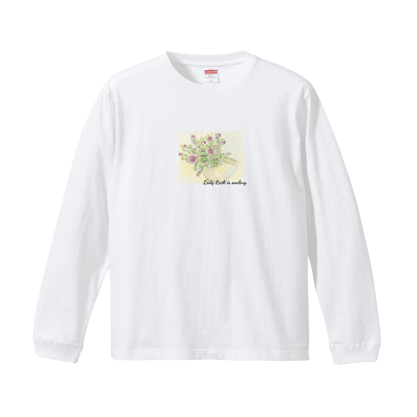 ホワイトロングスリーブTシャツ Sサイズ_01