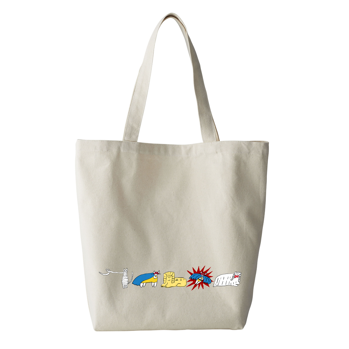 オーガニックトートバッグ Lサイズ どうぶつ ねこ うみねこ いぬ