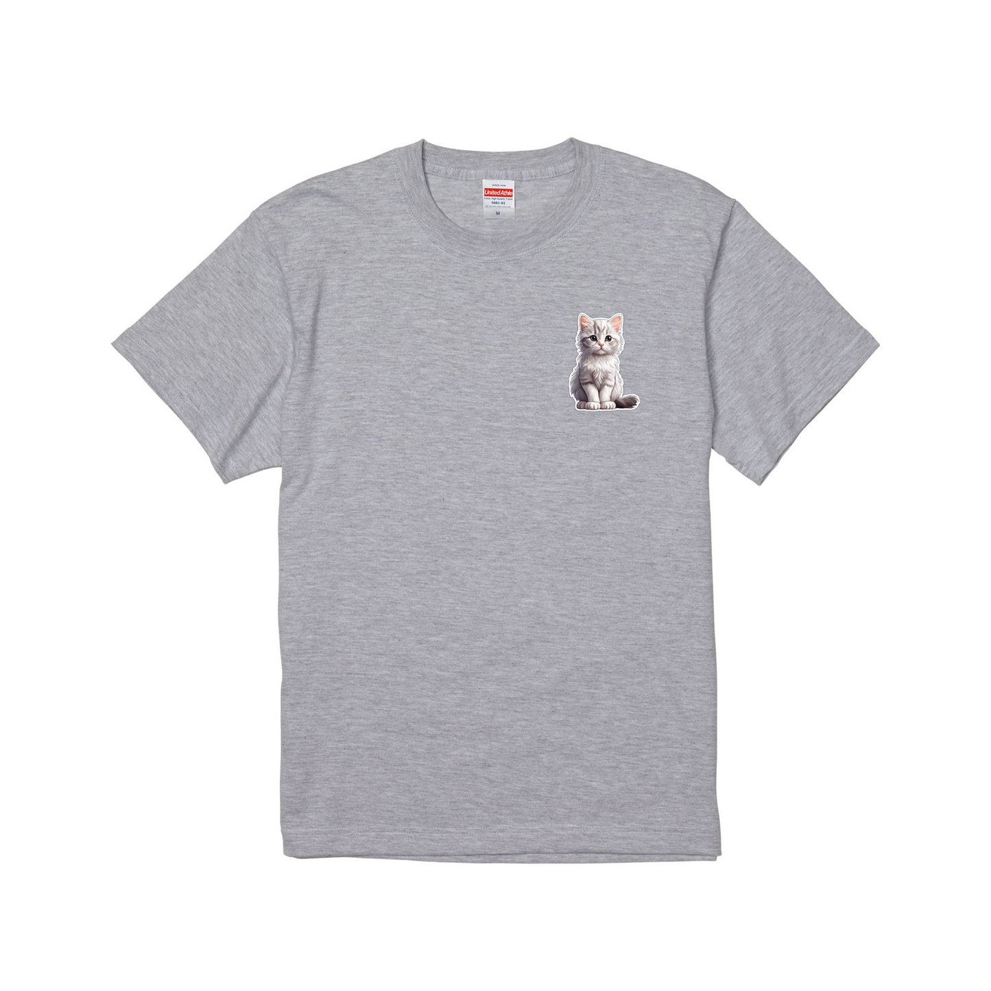 アッシュスタンダード半袖Tシャツ XLサイズ 可愛い猫