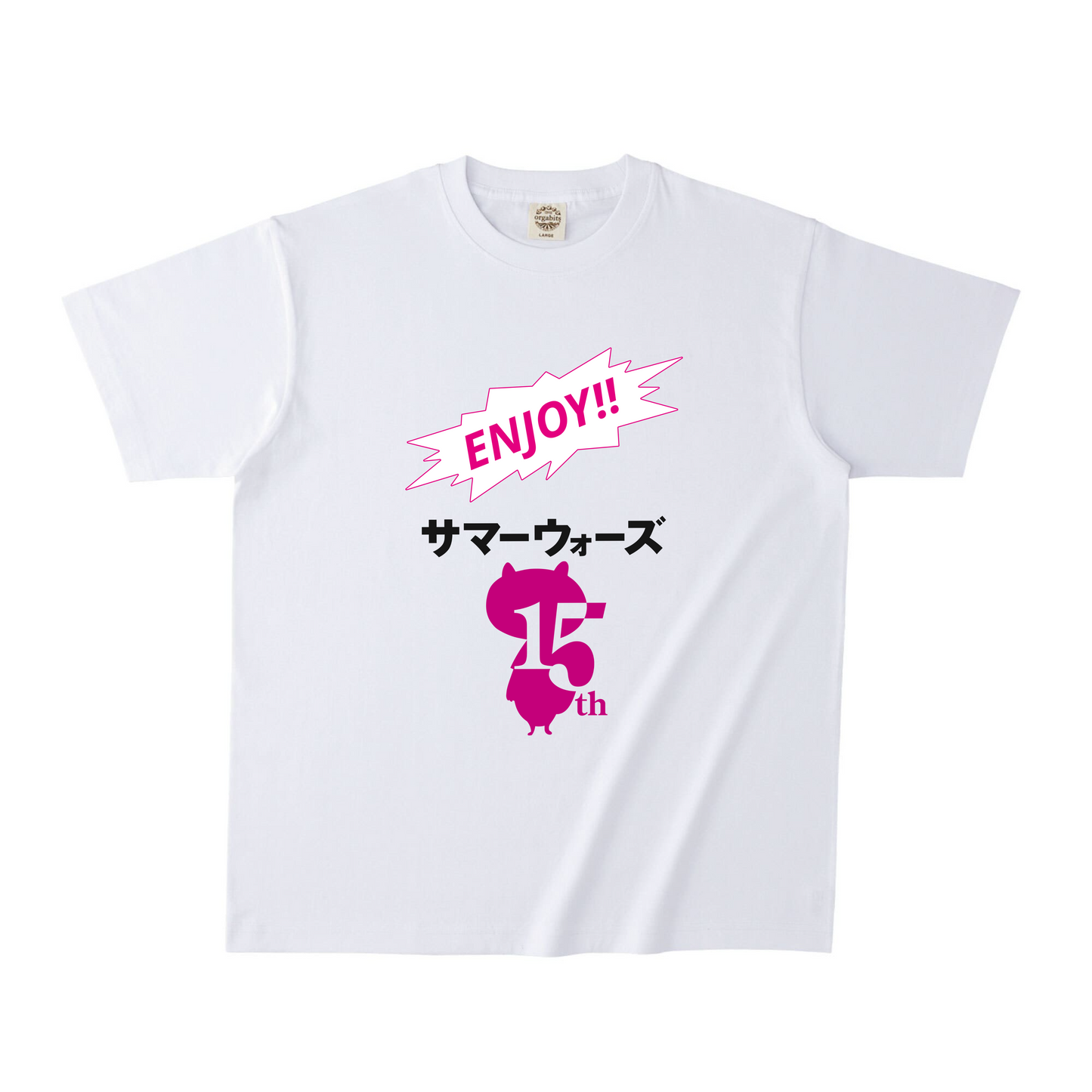 ホワイトオーガニック半袖Tシャツ Lサイズ