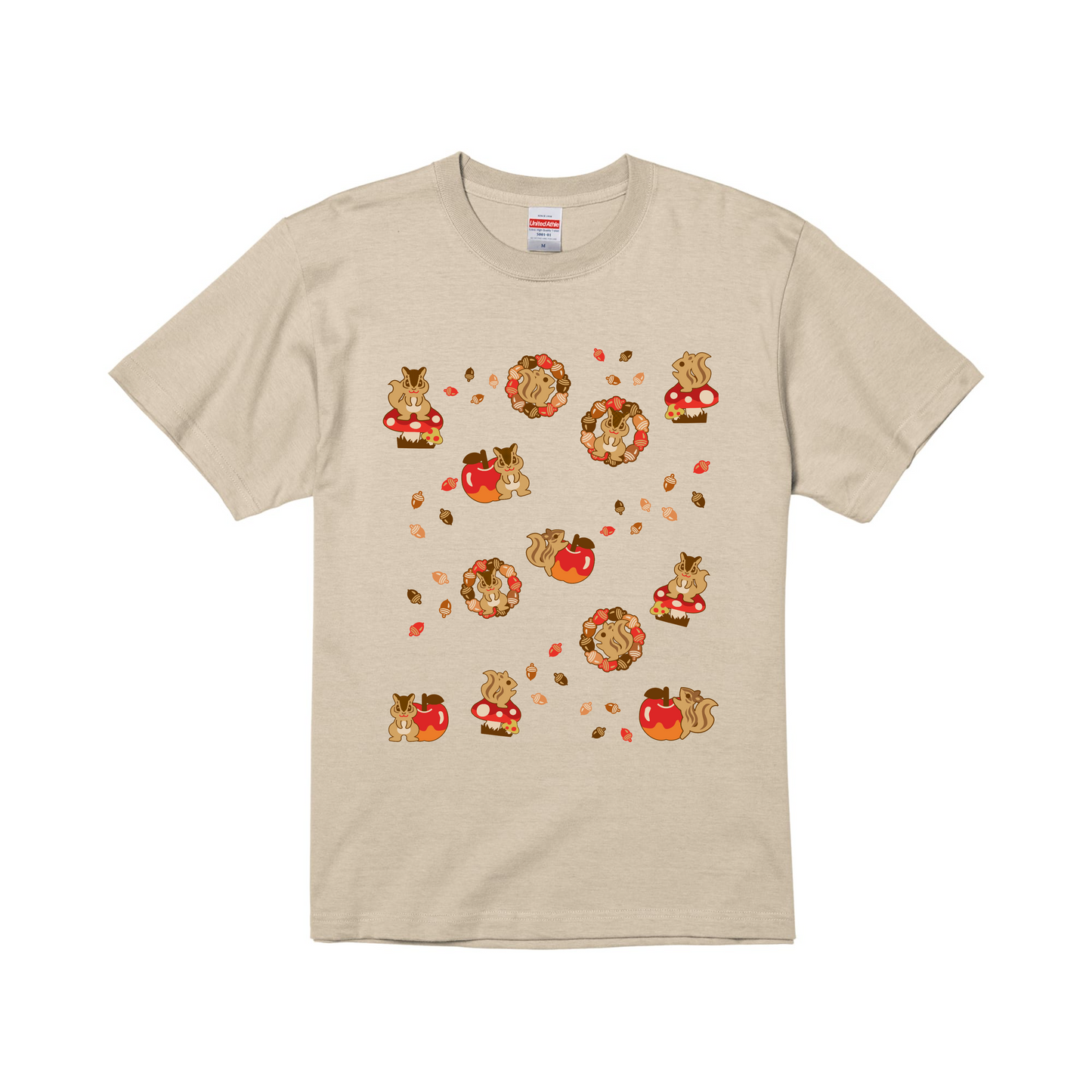 スタンダード半袖Tシャツ "little shop" 小さなリスの雑貨屋さん 20240916_01