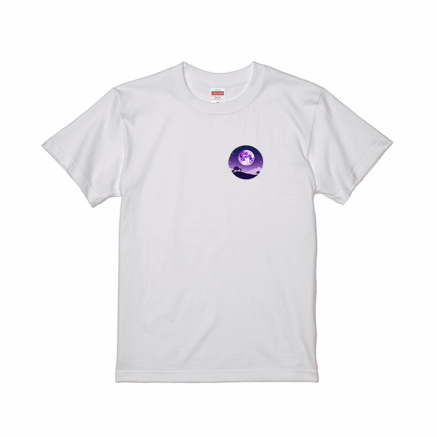 スタンダード半袖Tシャツ ホワイト
Sサイズ White moon night sky tinted with purple