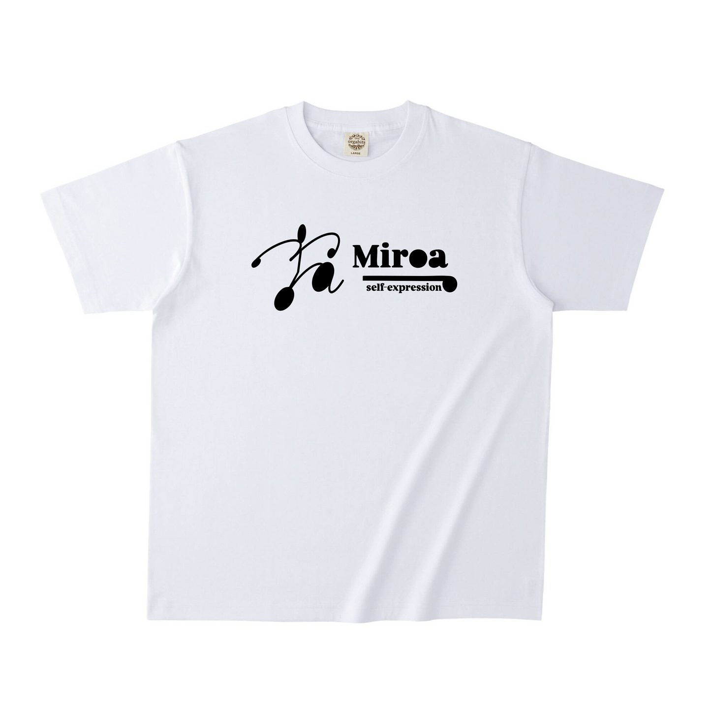 ホワイトオーガニック半袖Tシャツ Lサイズ