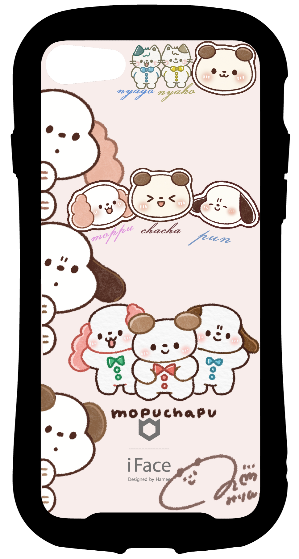 iFace reflectionインナーシート iPhone SE 2022/SE 2020/8/7 キャラクター ちゃちゃ もっぷ ぷん chacha moppu もぷちゃぷ pun nyago nyako