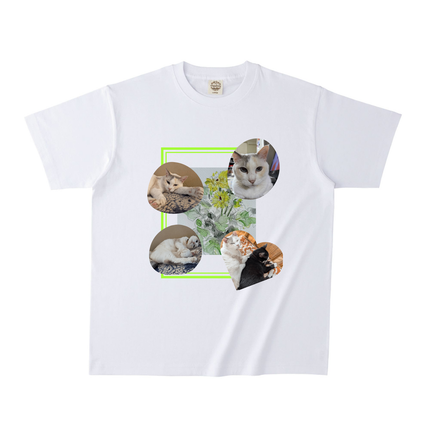 ホワイトオーガニック半袖Tシャツ Sサイズ
