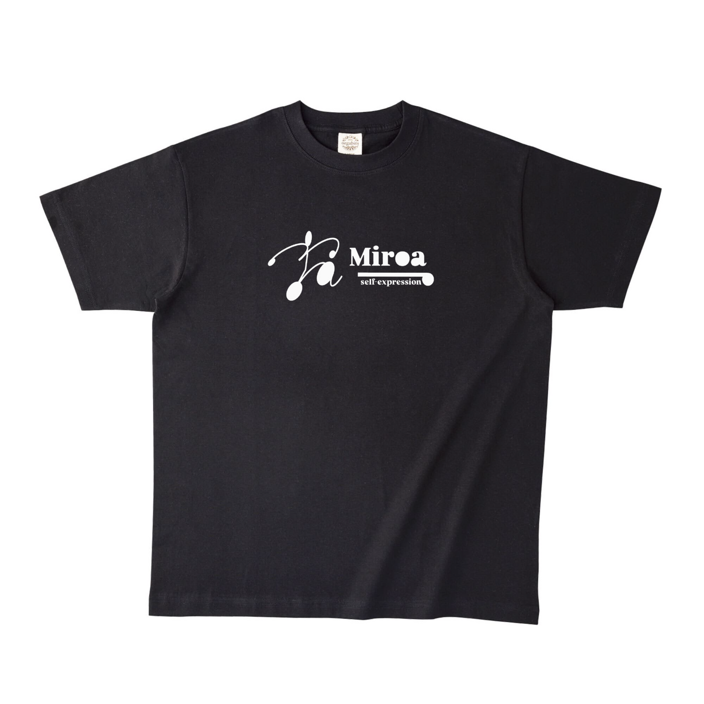 ブラックオーガニック半袖Tシャツ Lサイズ