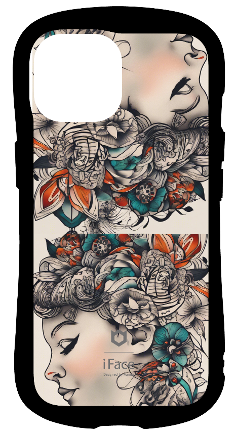 iFace reflectionインナーシート iPhone15 刺青 鬼
