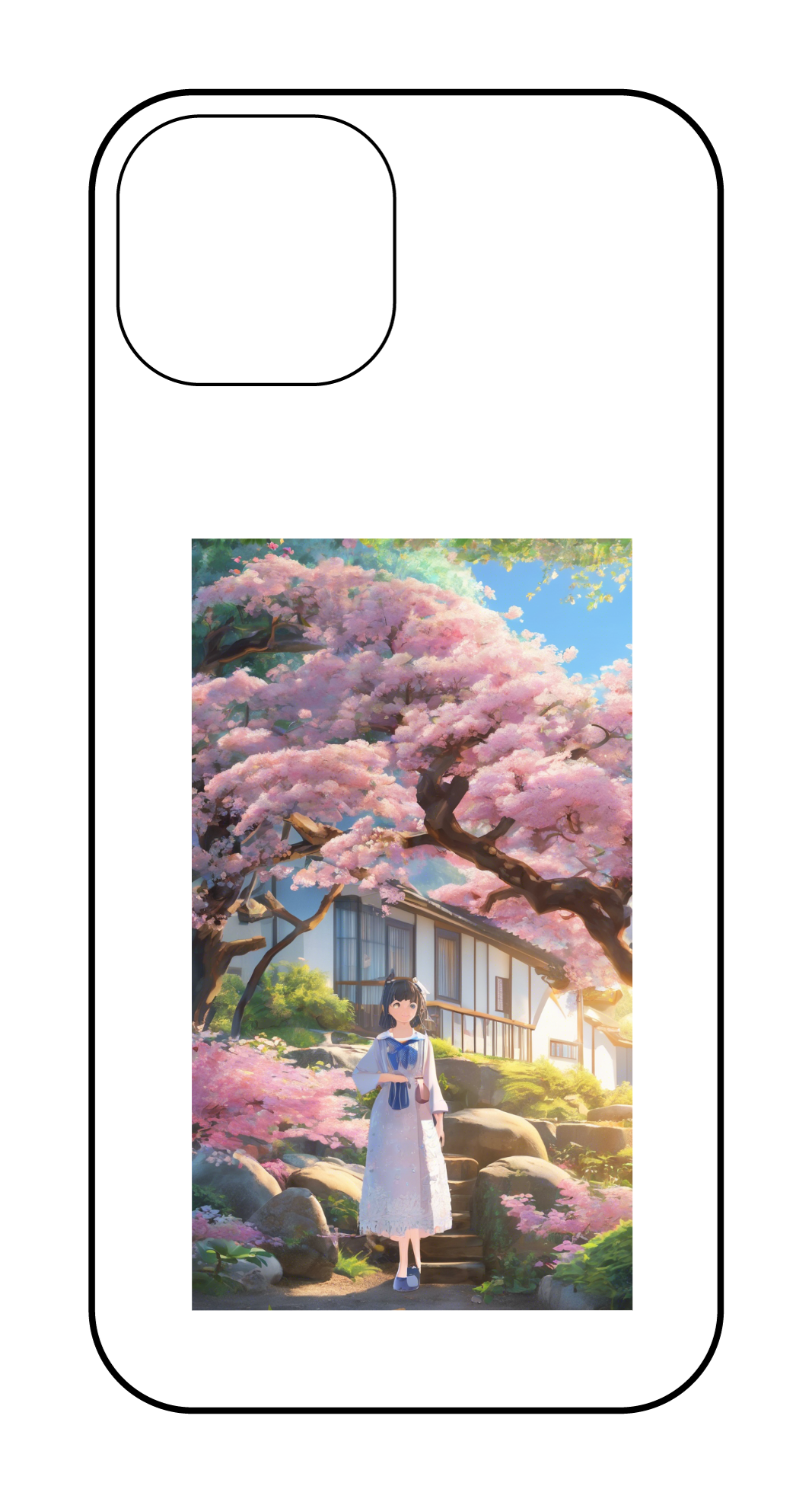 カスタマイズスマホケース iPhone13 魚のエイの裏側 アニメ