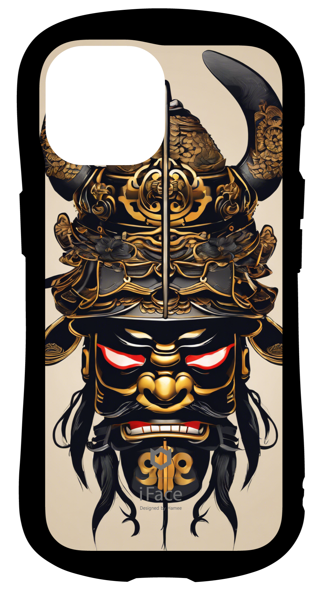 iFace reflectionインナーシート iPhone15 traditional Japanese art style samurai helmet