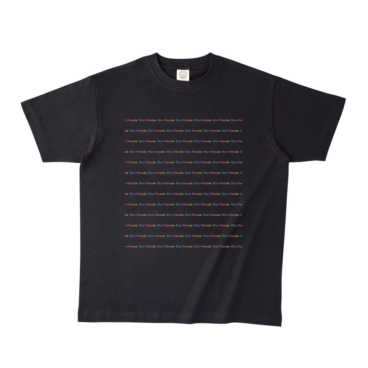 ブラックオーガニック半袖Tシャツ Lサイズ aaaaaaaaa