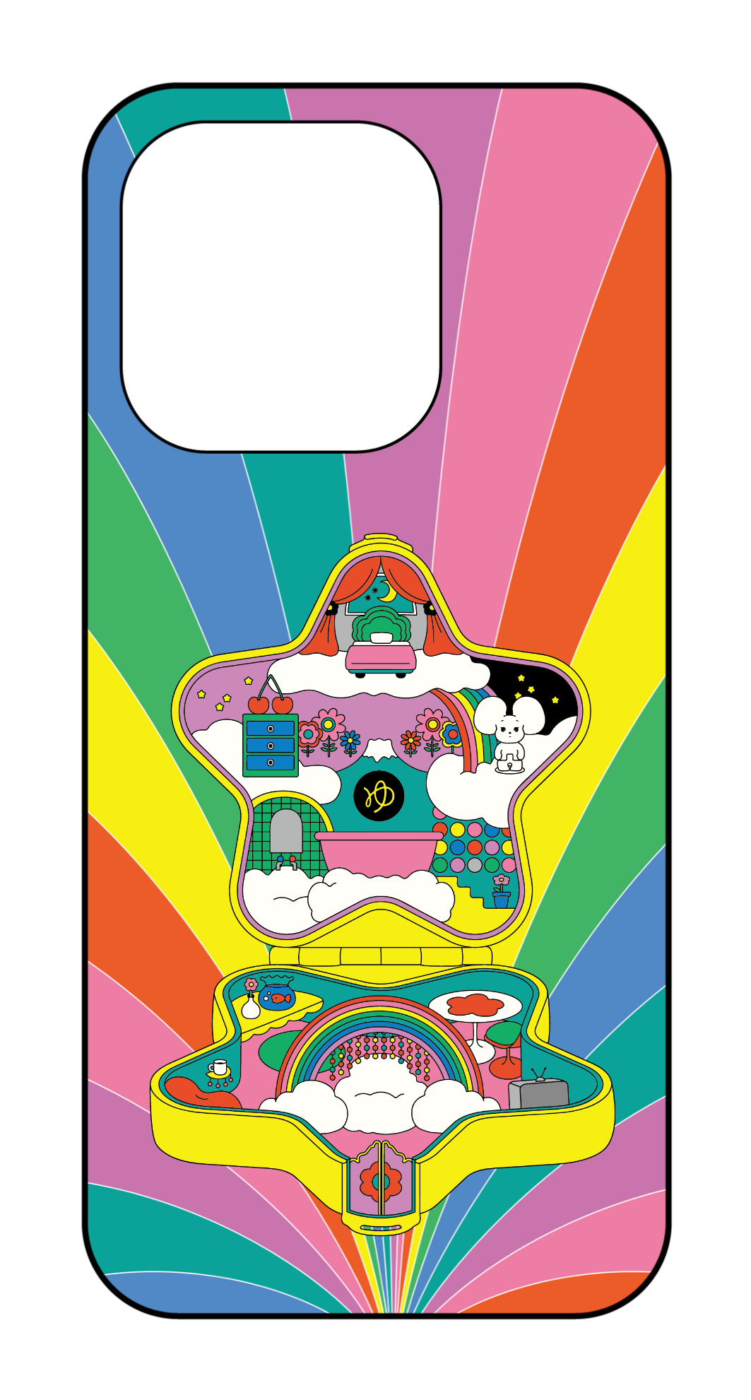カスタマイズスマホケース iPhone14Pro キャラクター メロンソーダ レトロ カラフル おもちゃ ayano