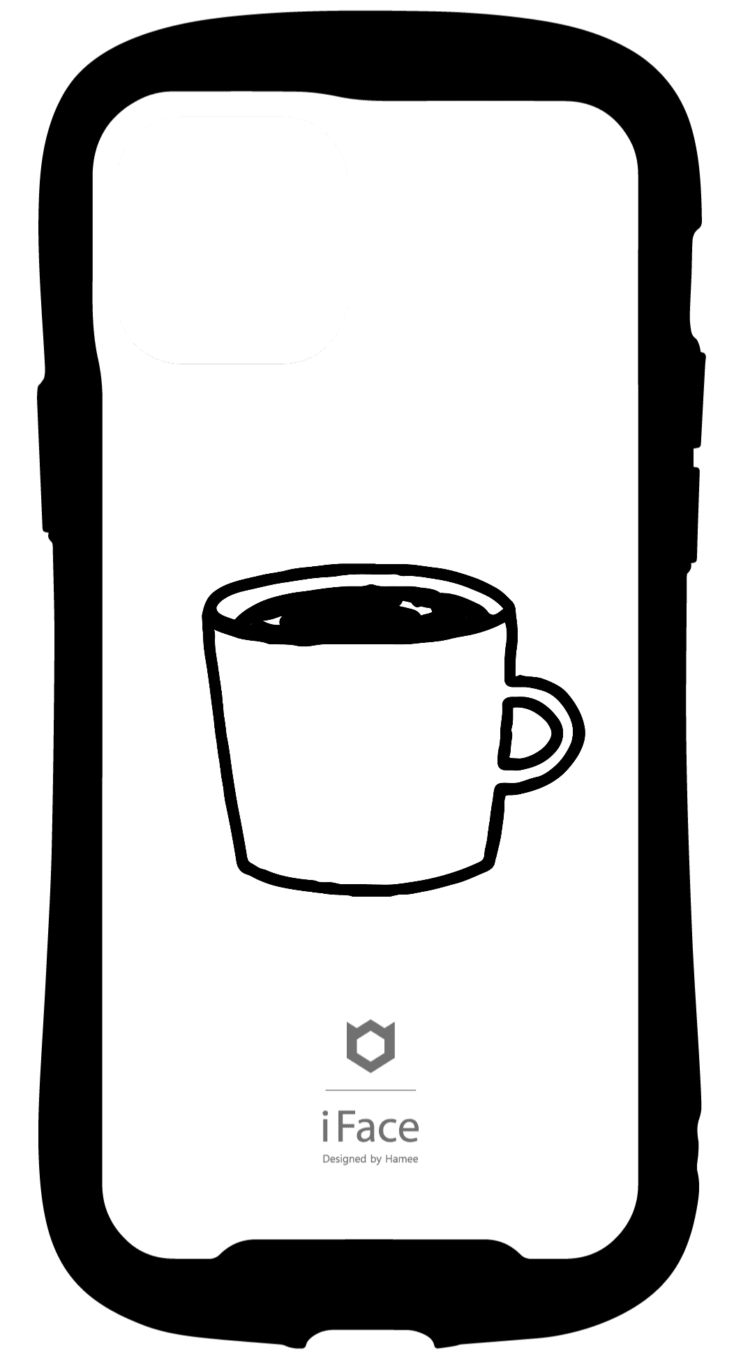 iFace reflectionインナーシート iPhone 12/12 Pro オリジナルスタンプ モノクロ