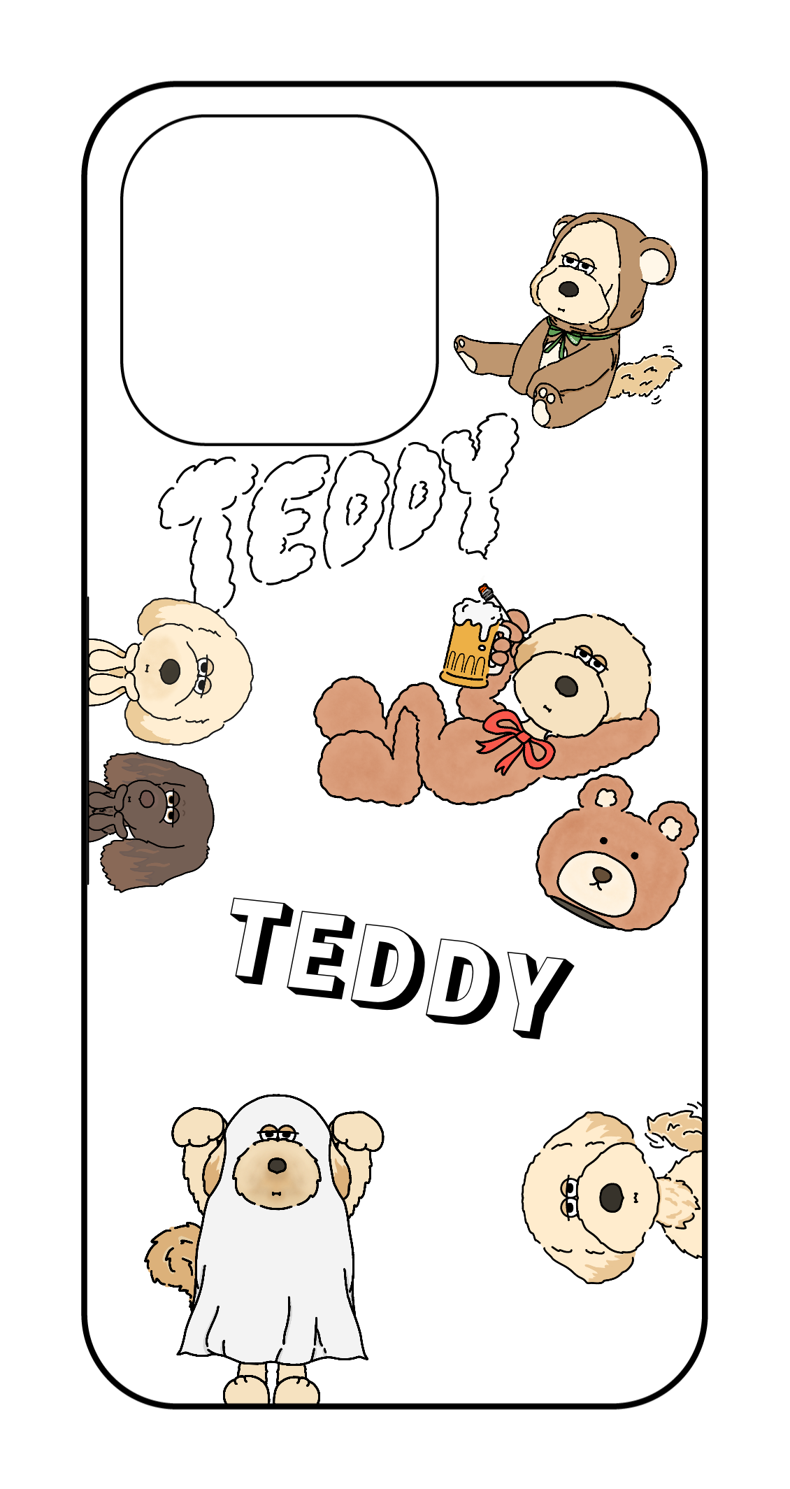 カスタマイズスマホケース iPhone15ProMax TEDDY