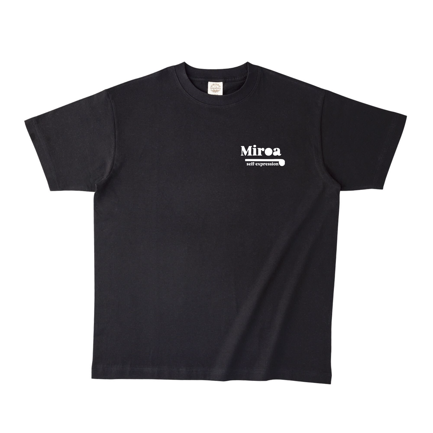ブラックオーガニック半袖Tシャツ Lサイズ