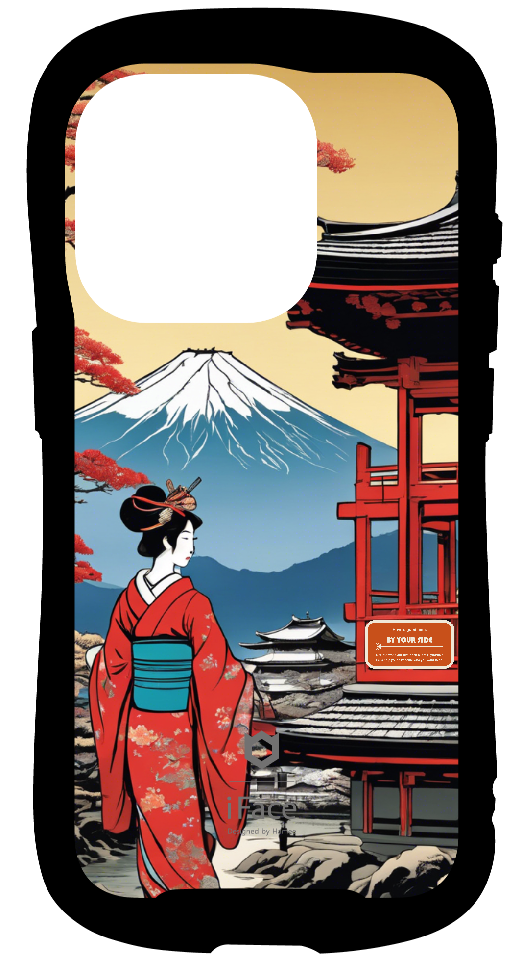 iFace reflectionインナーシート iPhone15Pro 浮世絵 geisha girl mt.fuji temple オリジナルスタンプ ポップ