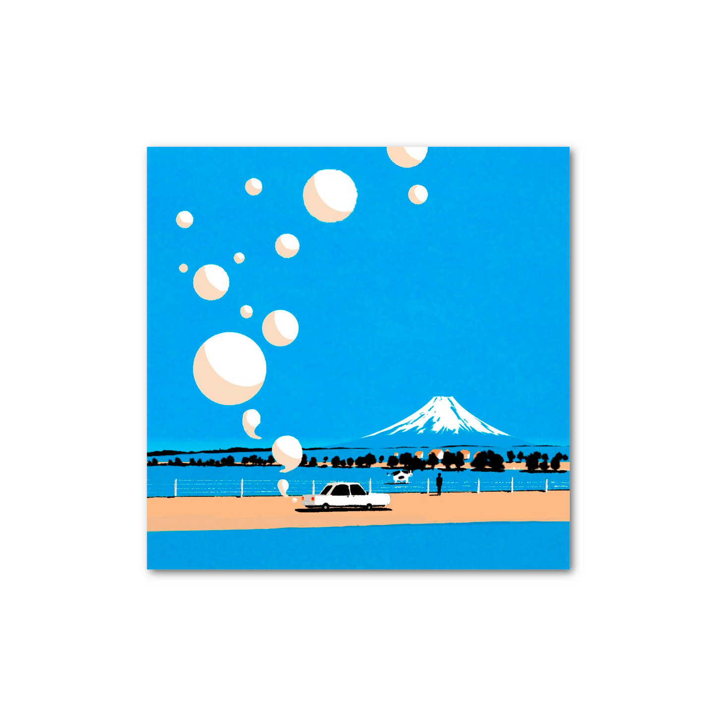 ペーパーウエイト(10cm × 10cm、厚さ2cm) アクリル