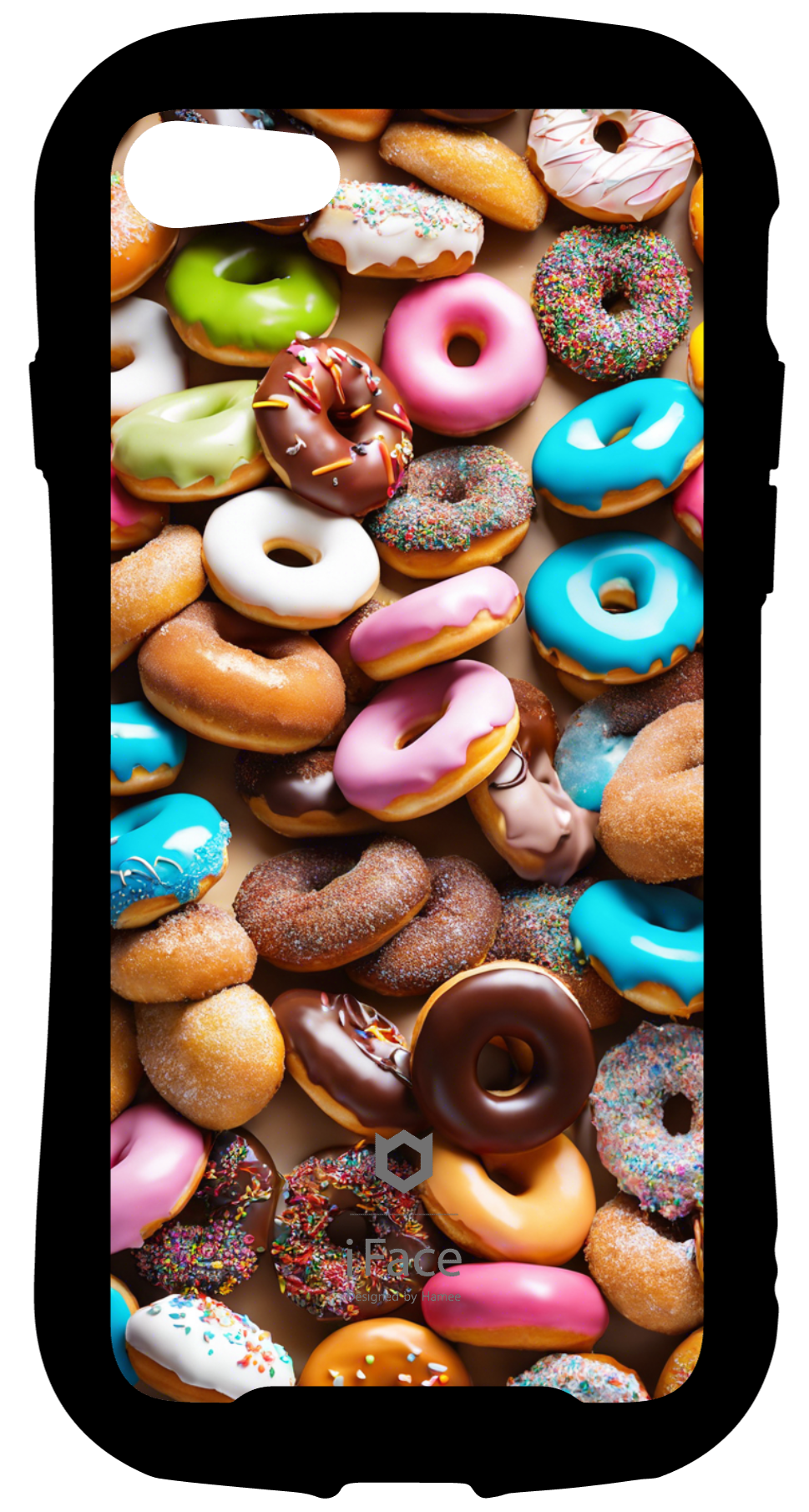 iFace reflectionインナーシート iPhone SE 2022/SE 2020/8/7 Colorful and delicious donuts, (photorealistic-1.4), Best quality, 8k, Masterpiece, raw photo, wide angle lens, booth, <lora-EMS-18791-EMS-0.800000>