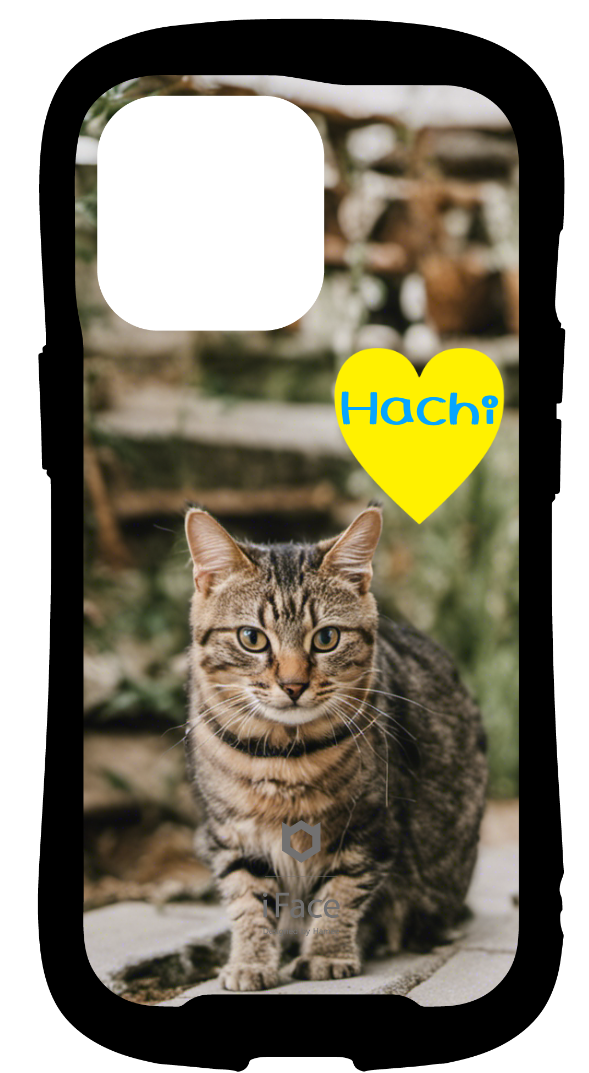 iFace reflectionインナーシート iPhone13Pro Cat オリジナルスタンプ モノクロ Hachi シンプル