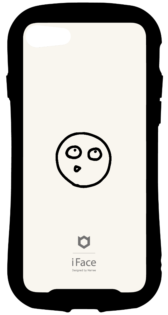 iFace reflectionインナーシート iPhone SE 2022/SE 2020/8/7 オリジナルスタンプ モノクロ シンプル ポップ 単色