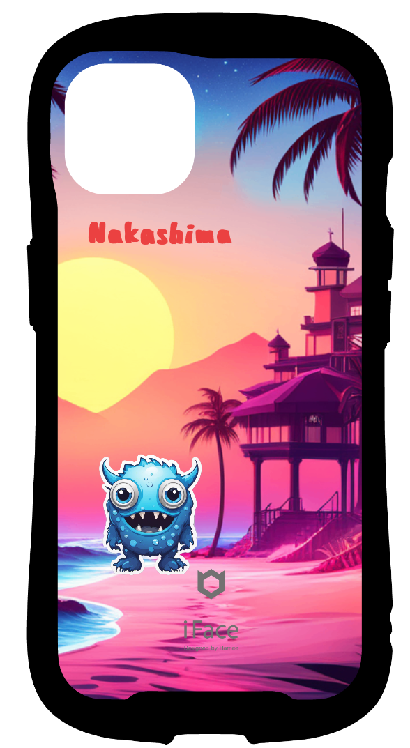 iFace reflectionインナーシート iPhone13 AI 動物 ビーチ モンスター Nakashima