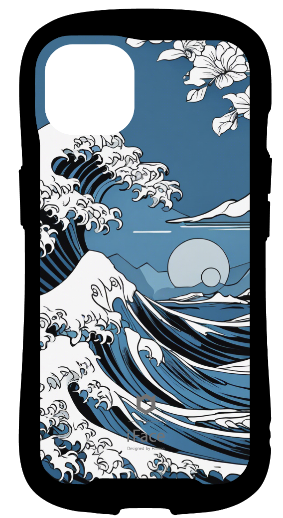 iFace reflectionインナーシート iPhone13 Great wave blue