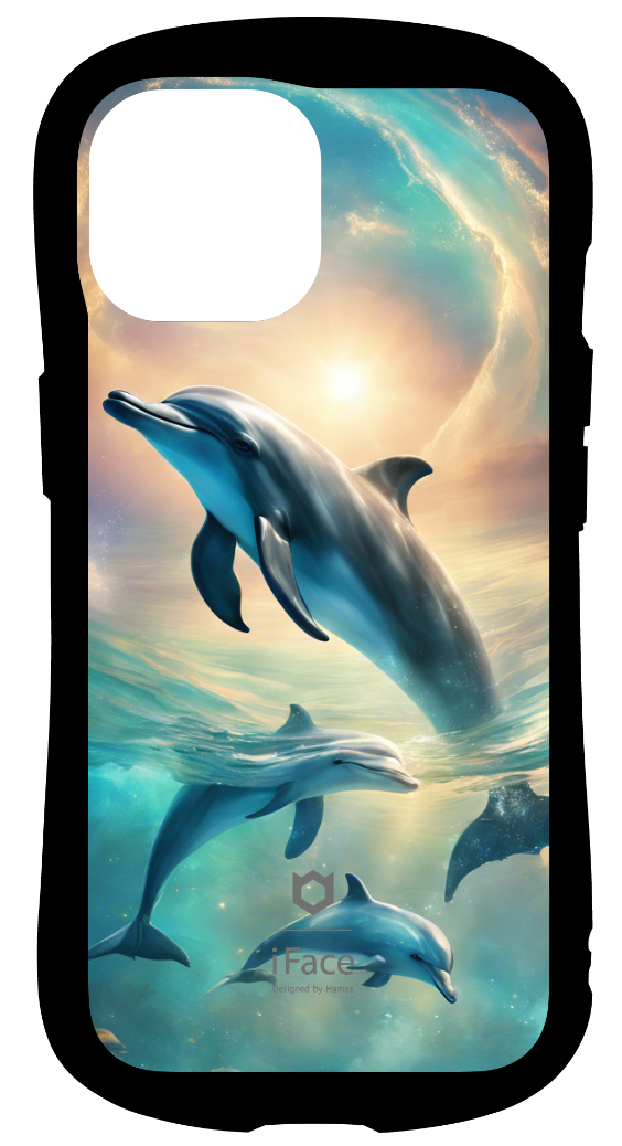 iFace reflectionインナーシート iPhone15 Dolphins beautiful