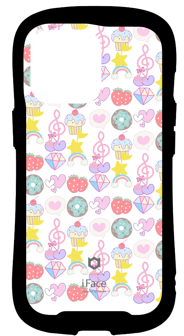 iFace reflectionインナーシート iPhone13Pro ゆめかわ AI グラデーション Nakashima Seamless patterns, rabbit
