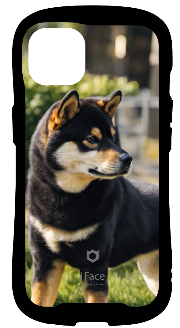 iFace reflectionインナーシート iPhone13 柴犬 黒 豆柴