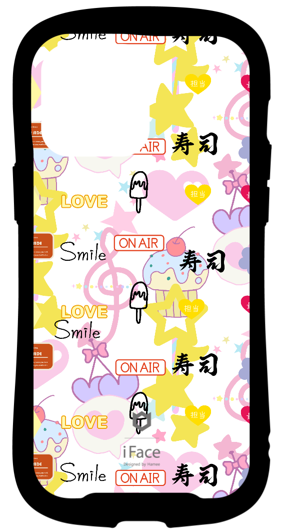 iFace reflectionインナーシート iPhone14ProMax AI キャンディ オリジナルスタンプ シンプル nakashima