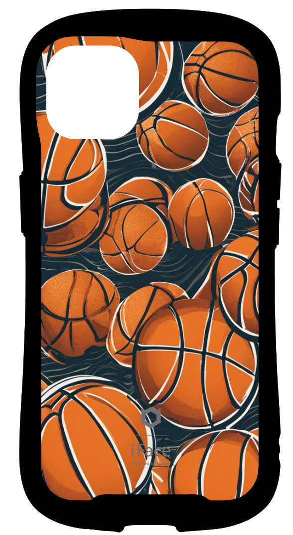 iFace reflectionインナーシート iPhone13 Seamless patterns, バスケ オリジナル 単色