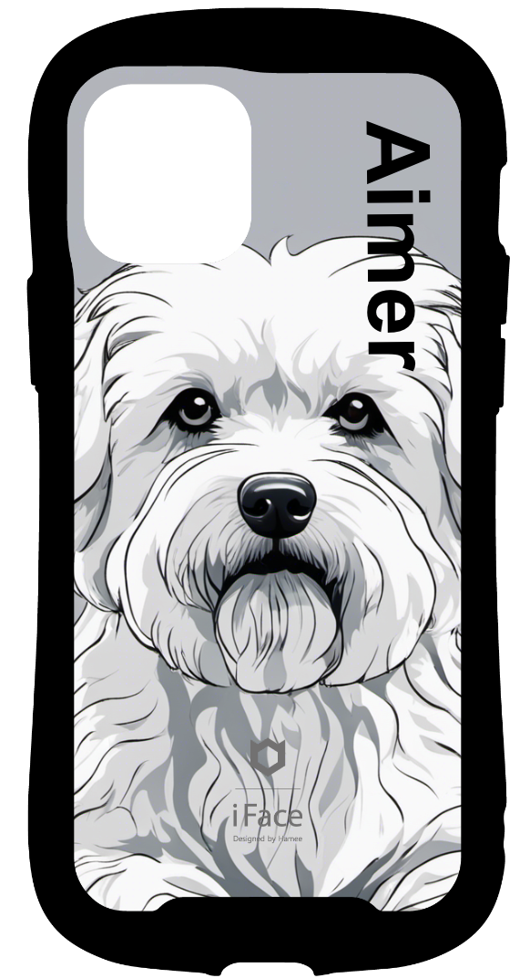 iFace reflectionインナーシート iPhone 12/12 Pro 白いビションフリーゼ犬 Aimer