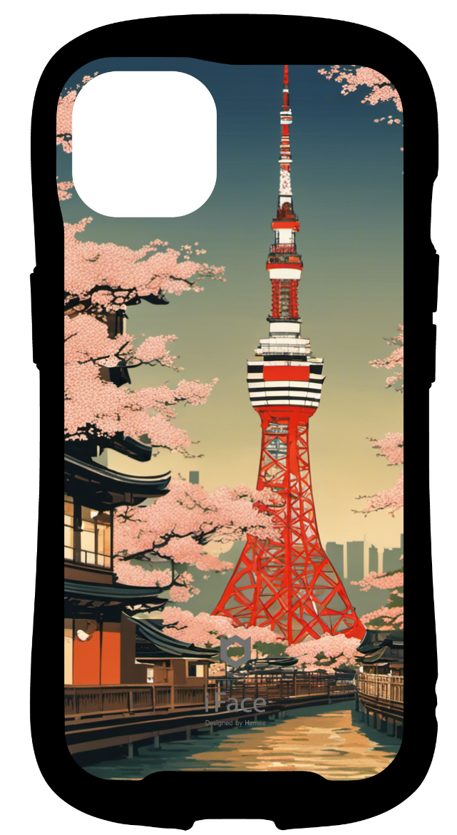 iFace reflectionインナーシート iPhone13 東京タワーの浮世絵