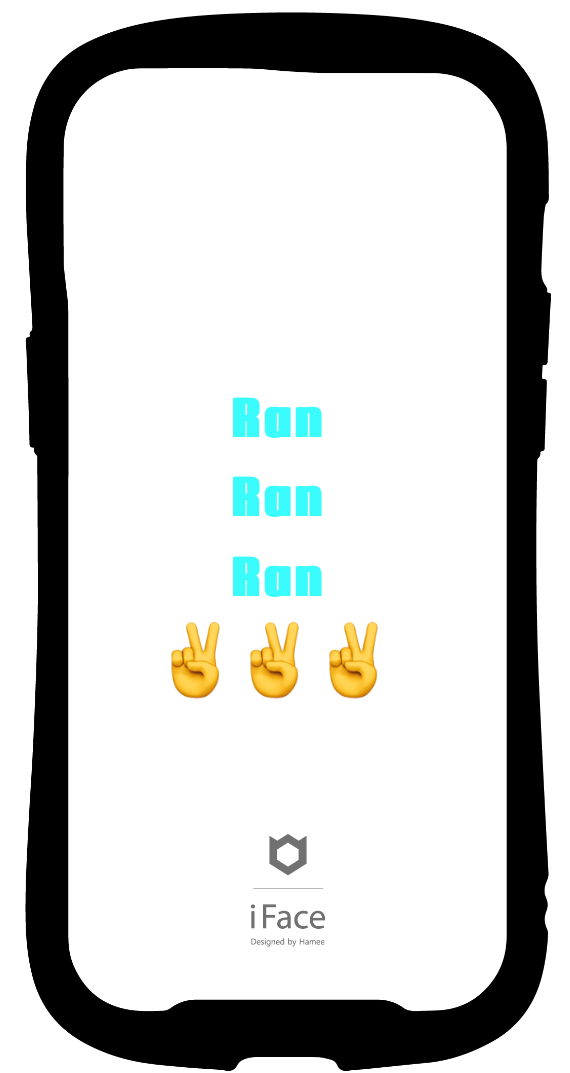 iFace reflectionインナーシート iPhone14ProMax iFace 推し活 RAN レトロ シンプル ポップ Ran モノクロ ✌️✌️✌️