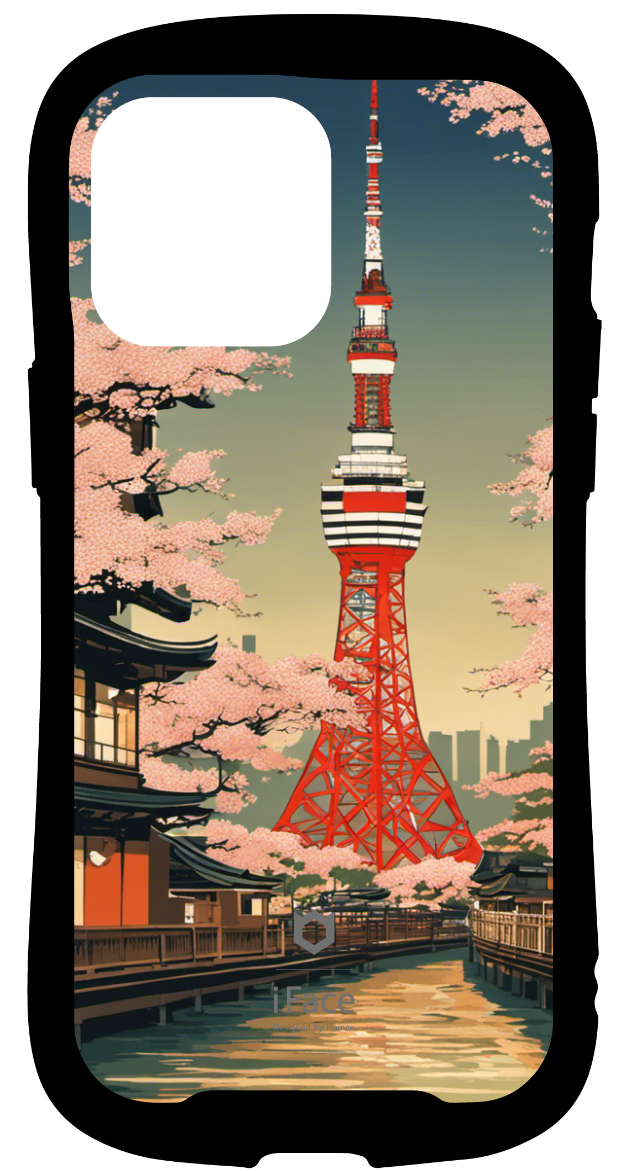 iFace reflectionインナーシート iPhone14ProMax 東京タワーの浮世絵