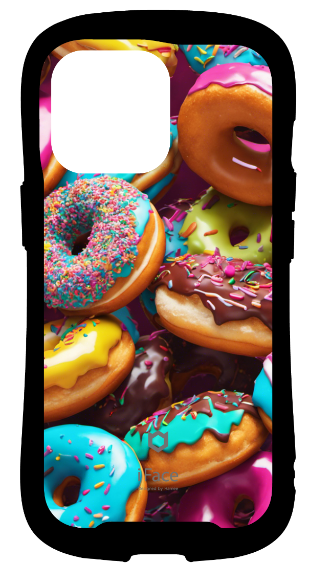 iFace reflectionインナーシート iPhone13Pro Colorful and delicious donuts, (photorealistic-1.4), Best quality, 8k, Masterpiece, raw photo, wide angle lens, booth, <lora-EMS-18791-EMS-0.800000>