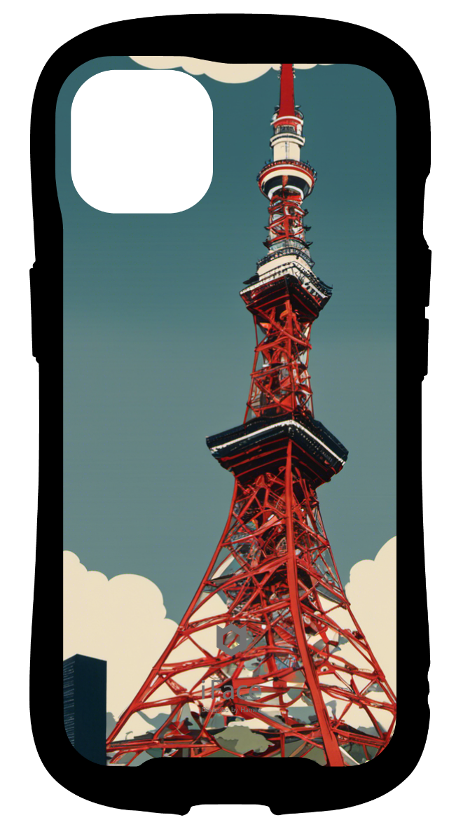 iFace reflectionインナーシート iPhone13 東京タワーの浮世絵