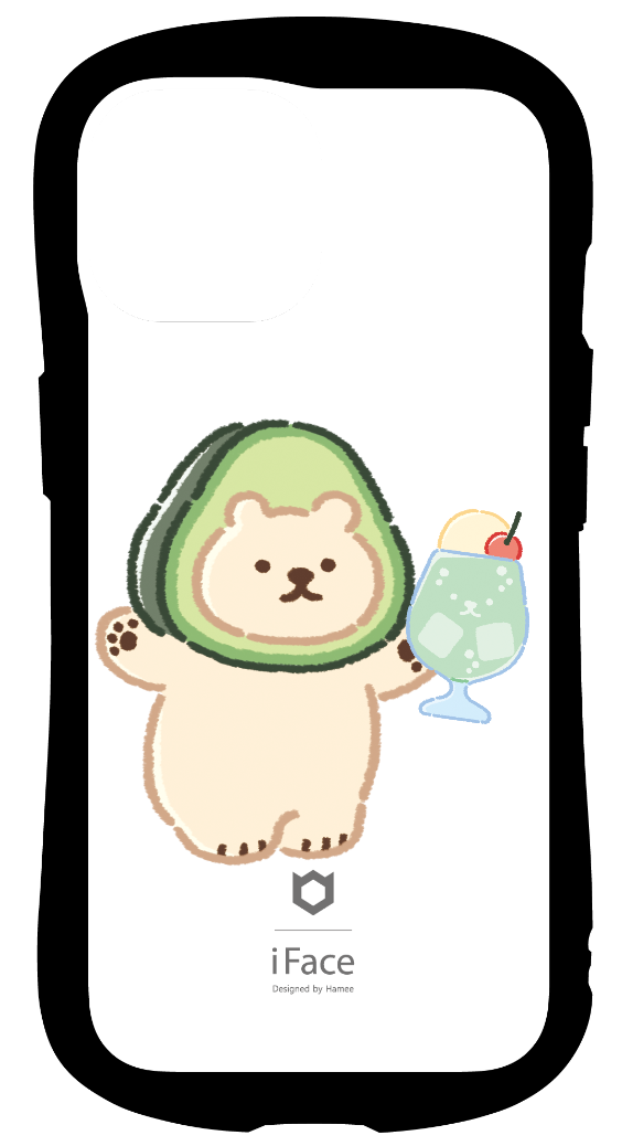 iFace reflectionインナーシート iPhone15 アニマル くま 食べ物 クリームソーダ