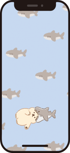 スマホ待受画像 アニマル サメ くま