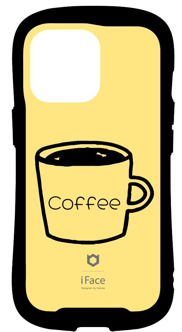 iFace reflectionインナーシート iPhone13Pro AI 花 オリジナル 単色 オリジナルスタンプ モノクロ Coffee