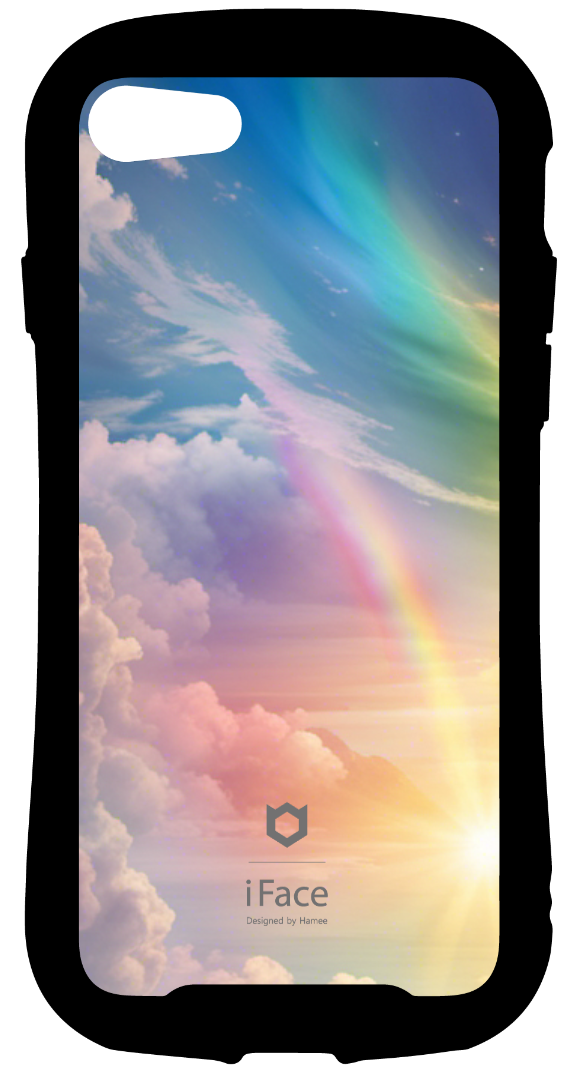 iFace reflectionインナーシート iPhone SE 2022/SE 2020/8/7 虹 空 rainbow