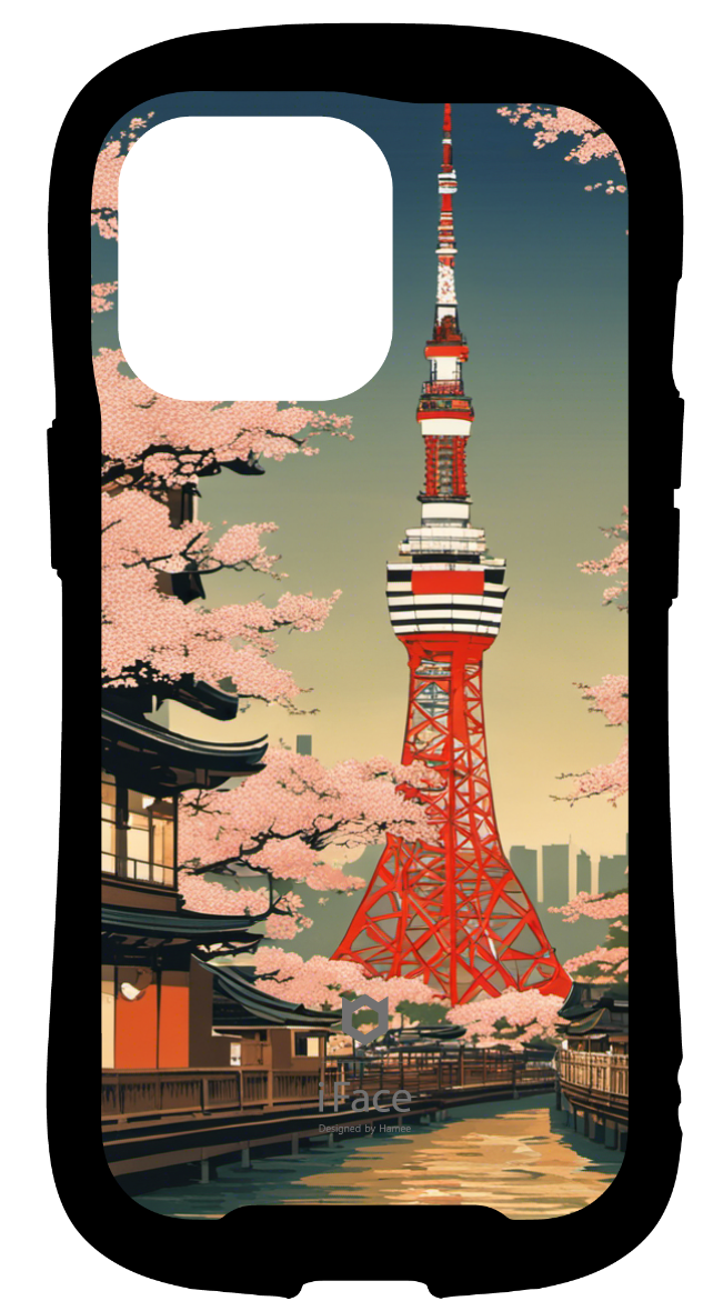 iFace reflectionインナーシート iPhone13Pro 東京タワーの浮世絵