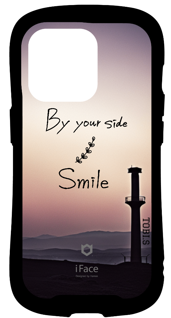 iFace reflectionインナーシート iPhone14Pro AI モノトーン オリジナルスタンプ モノクロ TOBI ゆめかわ ウーバーイーツでいいんじゃない? TOBI.S